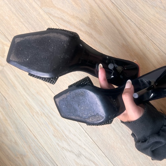 Saint Laurent gem embellished lucky evening mules - Picture 4 of 5